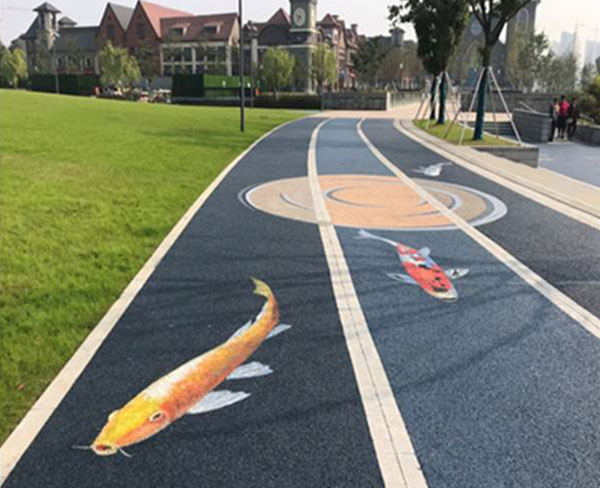 彩色瀝青道路施工